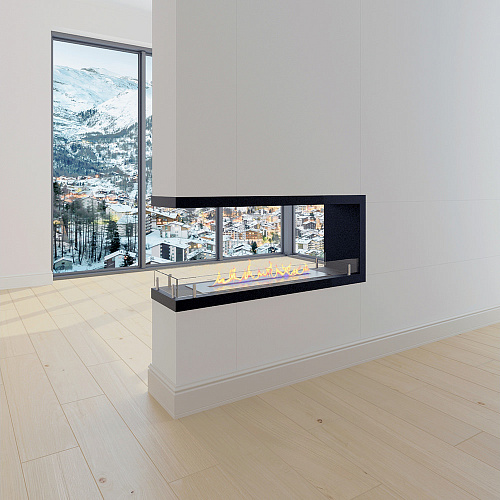 Торцевой сквозной биокамин Firezo Estremità finestra 1000 (выставочный образец)_1